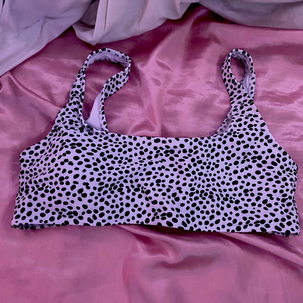 Size Large Dotted SHEIN brand bikini top